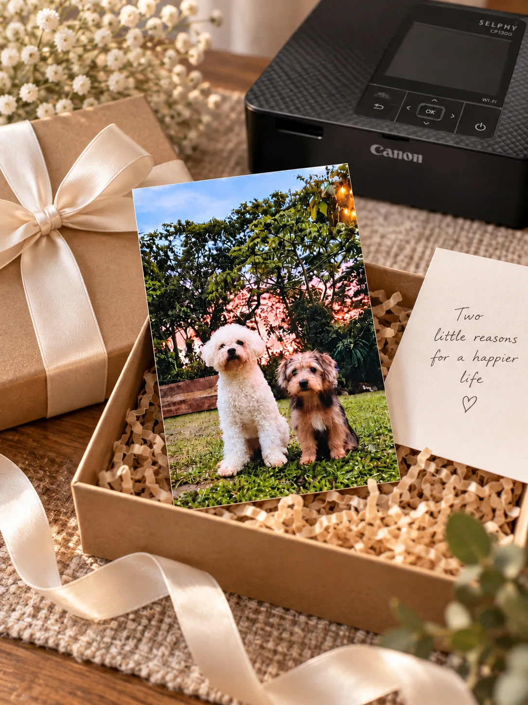 Una fotografía personalizada presentada como regalo